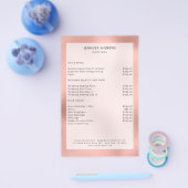 Moderne Peach Glow Salon Prijslijst Flyer (Enkel)