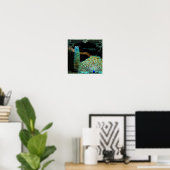 Moderne Peacock Elegant Wall Art Poster (Thuiskantoor)