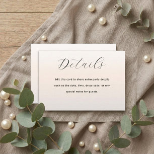Moderne Pearl Script Verjaardagsfeest Details Informatiekaartje