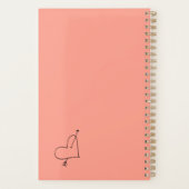 Moderne Pech Fuze 2024 Personnalisé Weekly Planner (Dos)