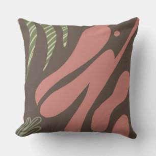 Moderne Pelikaan Boho Abstract Tropische Collage Kussen