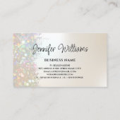 Moderne penseel glitter Elegant Script-streepjes Visitekaartje (Achterkant)