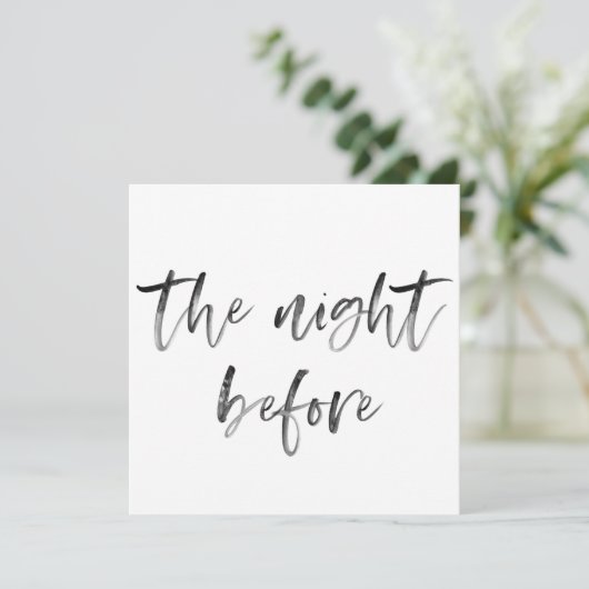 Moderne penseel kalligrafiescript Weddenschap Kaart (Staand voorkant)