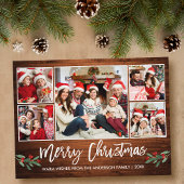 Moderne, penseel, script, 5 kerstfeest briefkaart