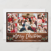 Moderne, penseel, script, 5 kerstfeest feestdagenkaart (Voorkant)