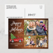 Moderne Penseel Script Truck 3 Fotovakantie Briefkaart (Voorkant / Achterkant)