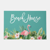 Moderne penseelbox met tropisch hout deurmat (Voorkant)