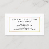 Moderne penseelroze as visitekaartje (Achterkant)