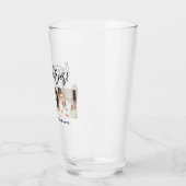 Moderne penseelscript 3 Foto beste vader ooit Glas (Links)