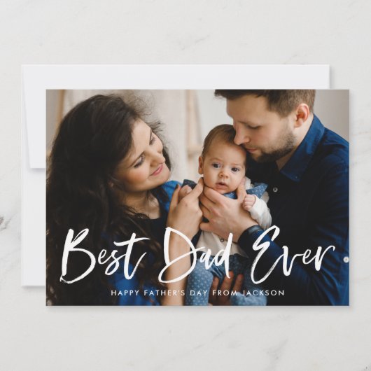 Moderne penseelscript Beste pap ooit Vaderdag (Voorkant)