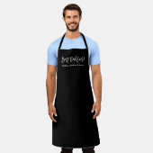 Moderne penseelscript beste vader ooit schort (Gedragen)