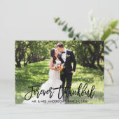 Moderne penseelscript voor altijd dankzij het dans bedankkaart (Staand voorkant)