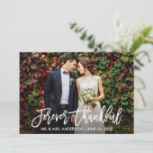 Moderne penseelscript voor ooit Thankful Kraft Kaa Kaart (Staand voorkant)