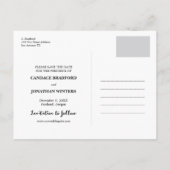 Moderne penseelscriptfoto De datum opslaan Aankondigingskaart (Achterkant)