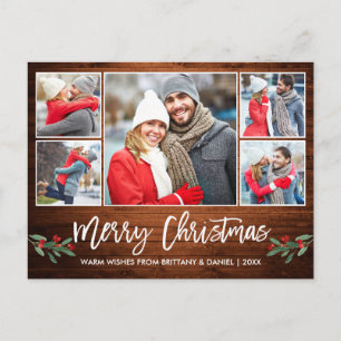 Moderne penseelslede 5 Fotopretkerst Briefkaart