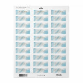 Moderne penseelstreken Aqua Blue Return-adres Etiket (Full Sheet)