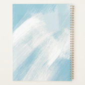 Moderne penseelstreken blauw Aqua Planner (Achterkant)