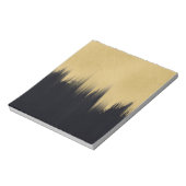 Moderne penseelstreken Gold Black design Notitieblok (Gedraaid)