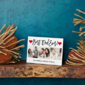 Moderne penseelweergave 3 Foto beste vader ooit Fotoplaat (Zijkant)