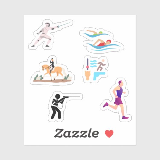 Moderne Pentathlon Stickers (Vel)