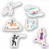 Moderne Pentathlon Stickers (Voorkant)