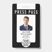 Moderne pers ID Photo Badge Business Logo QR Code (Voorkant)