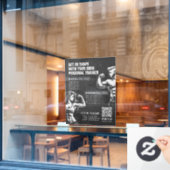 Moderne Personal Fitness Trainer Menu's Prijslijst Raamsticker (Cafe Raam)