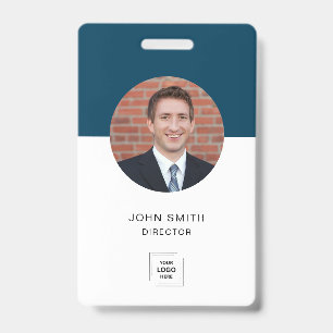 Moderne personeelsfoto professionele identiteit badge