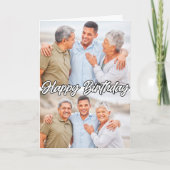 Moderne personnalisé 2 photos Modèle Joyeux annive (Devant)