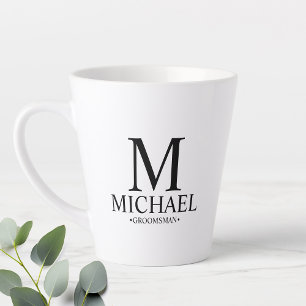 Moderne Personnalisé Groomsman Coffee Mug