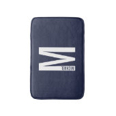 Moderne persoonlijke badmonogram en naam badmat (Voorkant Verticaal)