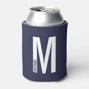 Moderne persoonlijke badmonogram en naam blikjeskoeler