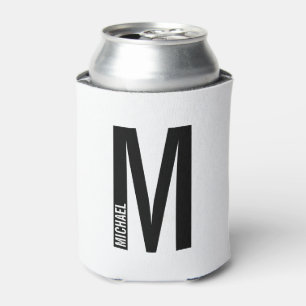 Moderne persoonlijke badmonogram en naam blikjeskoeler
