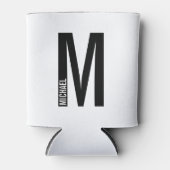 Moderne persoonlijke badmonogram en naam blikjeskoeler (Voorkant)