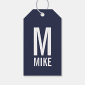 Moderne persoonlijke badmonogram en naam cadeaulabel (Voorkant)