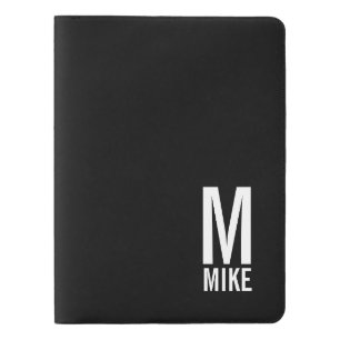Moderne persoonlijke badmonogram en naam extra groot moleskine notitieboekje