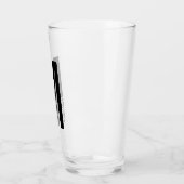 Moderne persoonlijke badmonogram en naam glas (Links)