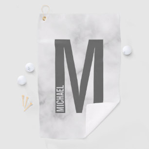 Moderne persoonlijke badmonogram en naam golfhanddoek