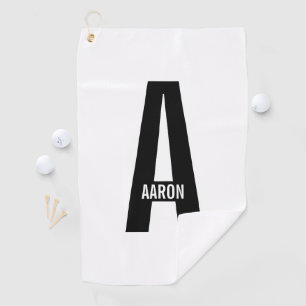 Moderne persoonlijke badmonogram en naam golfhanddoek
