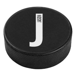 Moderne persoonlijke badmonogram en naam hockey puck