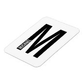 Moderne persoonlijke badmonogram en naam magneet (Linkerzijde)