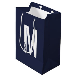Moderne persoonlijke badmonogram en naam medium cadeauzakje