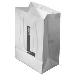 Moderne persoonlijke badmonogram en naam medium cadeauzakje