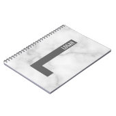 Moderne persoonlijke badmonogram en naam notitieboek (Linkerzijde)