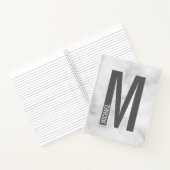 Moderne persoonlijke badmonogram en naam notitieboek (Binnen)