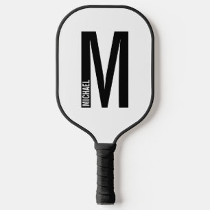 Moderne persoonlijke badmonogram en naam pickleball paddle