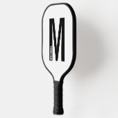 Moderne persoonlijke badmonogram en naam pickleball paddle (Links)