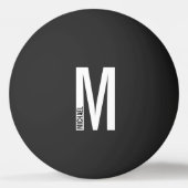 Moderne persoonlijke badmonogram en naam pingpongballen (Voorkant)