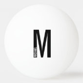 Moderne persoonlijke badmonogram en naam pingpongballen (Achterkant)