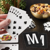 Moderne persoonlijke badmonogram en naam pokerkaarten (Insitu)